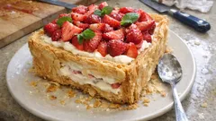 Millefoglie a cassetta alle fragole: un dolce scenografico da montare in pochi passaggi