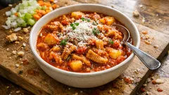 Trippa alla marchigiana: la ricetta rustica con pomodoro, maggiorana e finocchietto