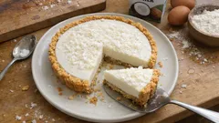 Crostata con panna cotta al cocco: frolla senza burro e riposo in frigo per un taglio perfetto