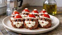 Polpette Babbo Natale: l’antipasto natalizio facile e scenografico da portare in tavola