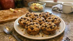 Muffin alle mele morbidi con cioccolato e noci: la purea che li rende soffici