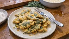 Salvia fritta in pastella leggera: il trucco dell’acqua ghiacciata per farla croccante