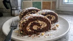 Rotolo al cioccolato e nocciole: morbido, cremoso e pronto in pochi minuti