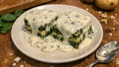 Sformatini di spinaci e patate con besciamella al gorgonzola: morbidi e facili da fare