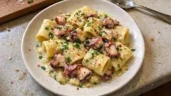 Paccheri polpo e patate: la crema senza panna che li rende irresistibili