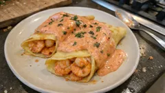 Crespelle ai gamberi con salsa rosa: l’idea semplice che fa subito festa
