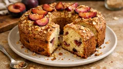 Ciambellone alle prugne e mandorle: soffice, profumato e perfetto per colazione