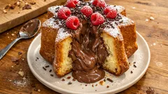 Stella di pandoro con crema al cioccolato e lamponi: dessert natalizio senza impasto