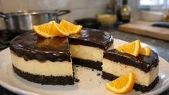 Torta panna cotta all’arancia e cioccolato: il dolce senza forno che fa scena