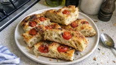 Focaccia con pomodorini soffice e dorata: ricetta facile, perfetta anche da portare via