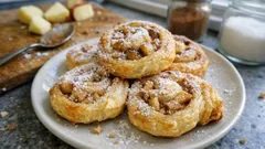 Girelle di sfoglia mele e cannella: croccanti fuori, morbide al centro