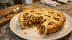 Crostata al caramello e noci: frolla all’olio e ripieno cremoso che resta croccante