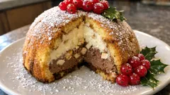 Zuccotto di pandoro ripieno di gelato: il dolce delle feste senza cottura