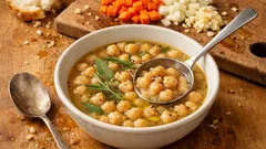 Zuppa di ceci cremosa e profumata: il metodo semplice con ammollo e cottura lenta