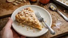 Sbriciolata di mele: la torta friabile con cuore morbido, pronta senza impastare