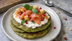 Pancake salati al pesto con salmone: l’idea veloce che fa subito aperitivo